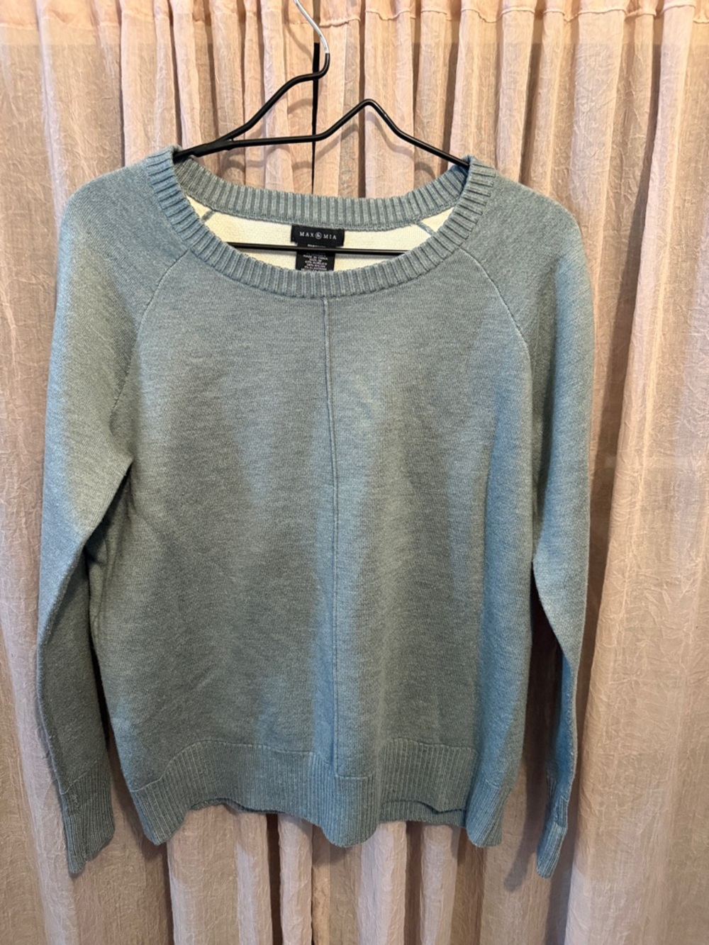 MIA Mint Green Scoop Neck Crew Sweater